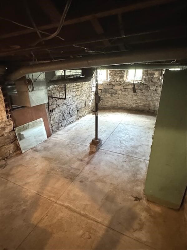 view of basement