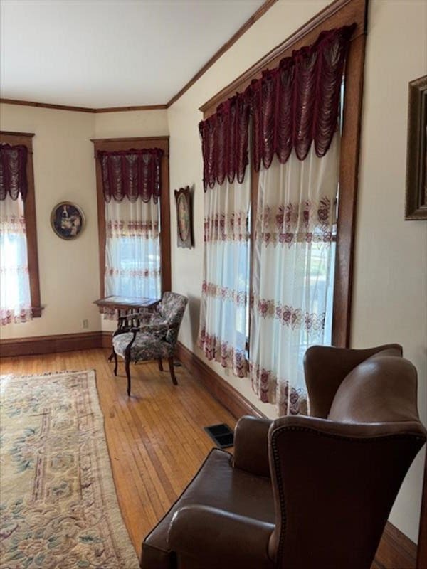 living room featuring hardwood / wood-style floors