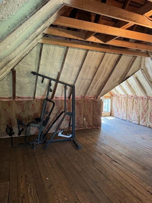 view of attic