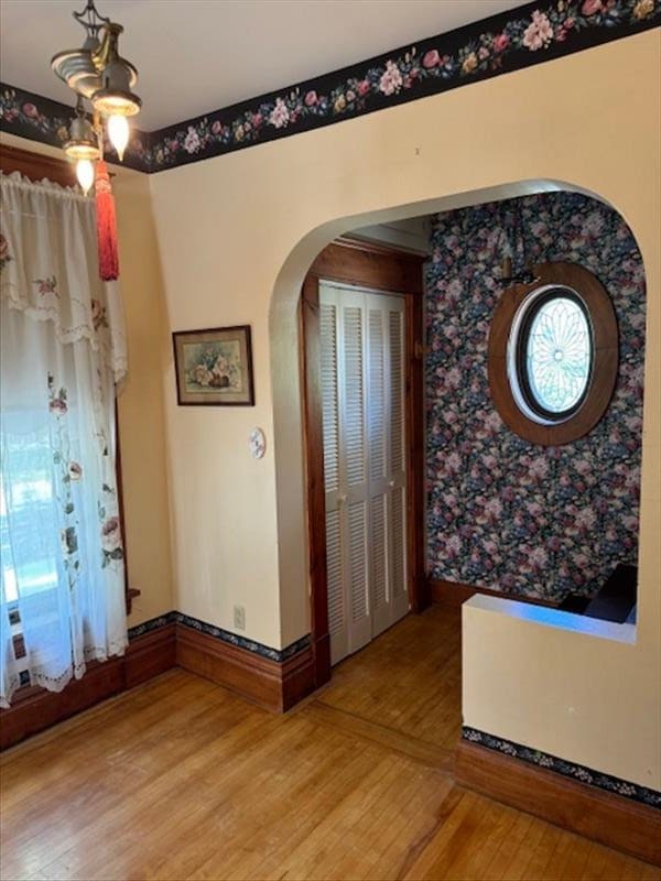 entrance foyer featuring light hardwood / wood-style floors