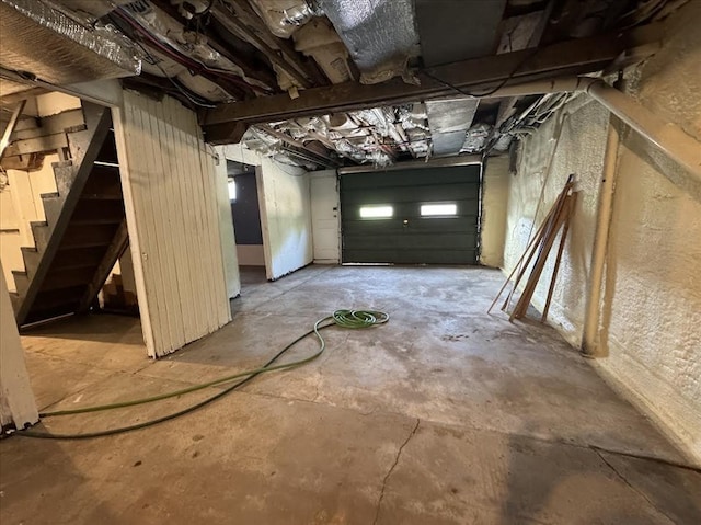 201 N Wentz, Macon, MO 63552 - unfinished basement featuring stairs