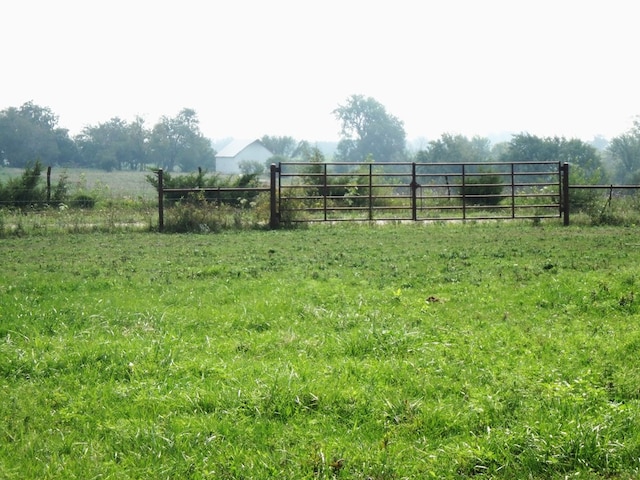 view of yard with a rural view