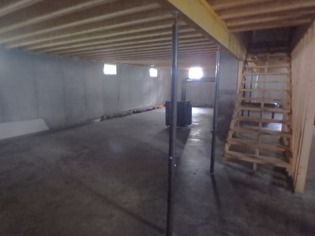 view of basement