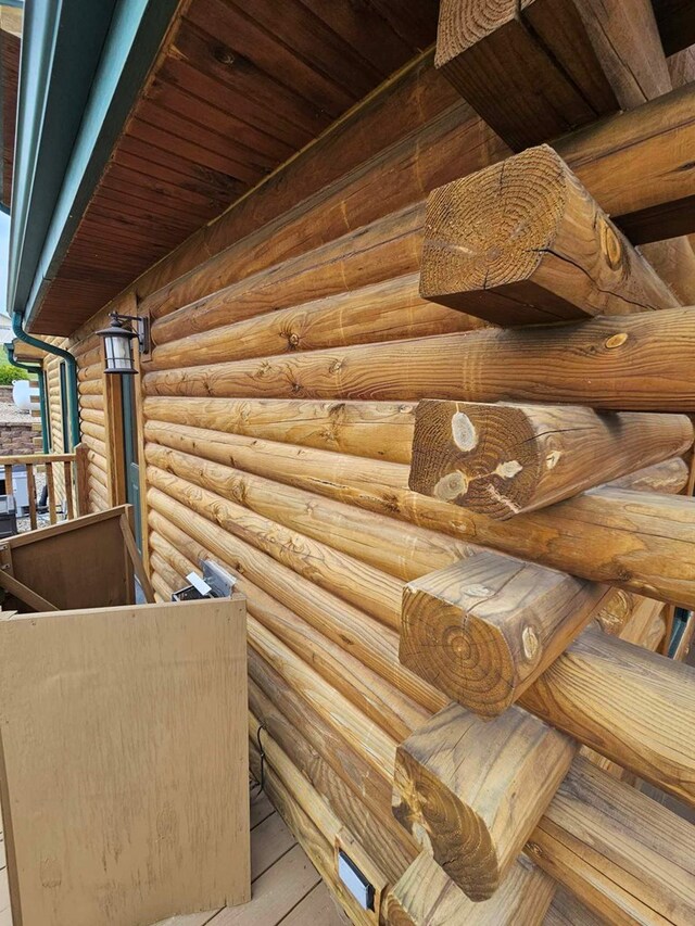 view of sauna