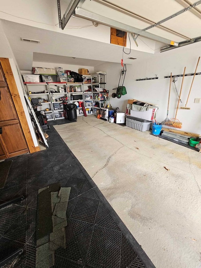 garage featuring visible vents