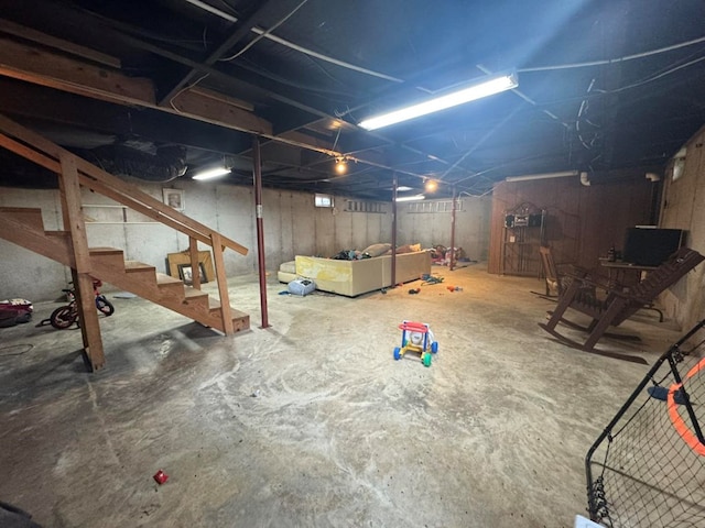 view of basement