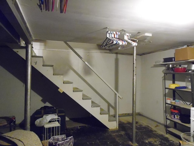 view of basement