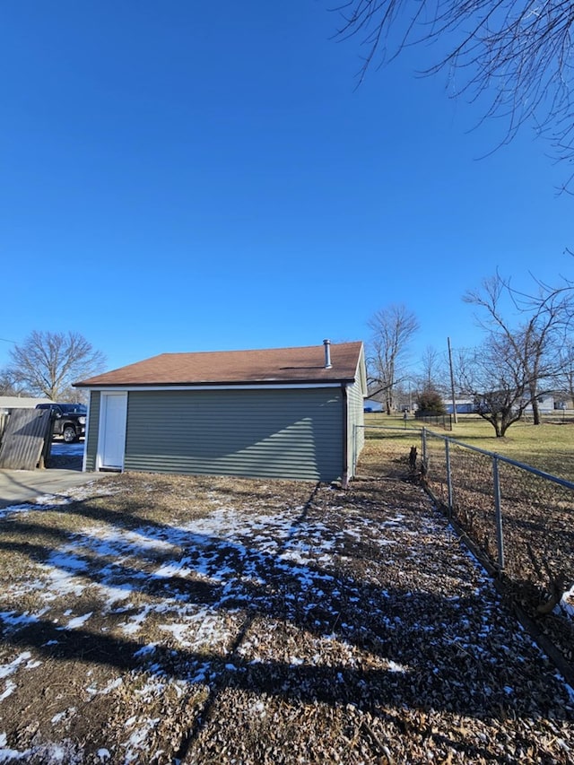 view of home's exterior featuring a garage