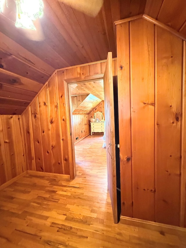 64234 Hwy 6, Green Castle, MO 63544 - additional living space with wood finished floors, lofted ceiling, wooden walls, and wooden ceiling