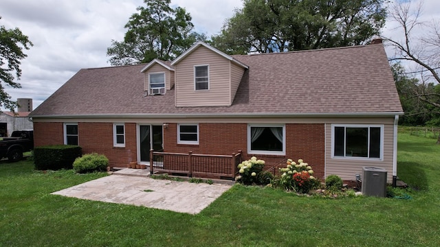 64234 Hwy 6, Green Castle, MO 63544 - rear view of house featuring a patio, a lawn, and brick siding