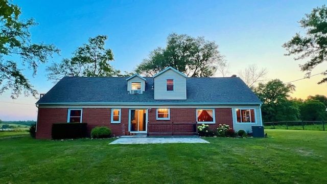 64234 Hwy 6, Green Castle, MO 63544 - view of front of property with brick siding, a patio area, roof with shingles, and cooling unit
