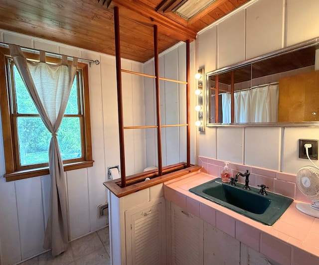 64234 Hwy 6, Green Castle, MO 63544 - full bathroom featuring wooden ceiling and vanity