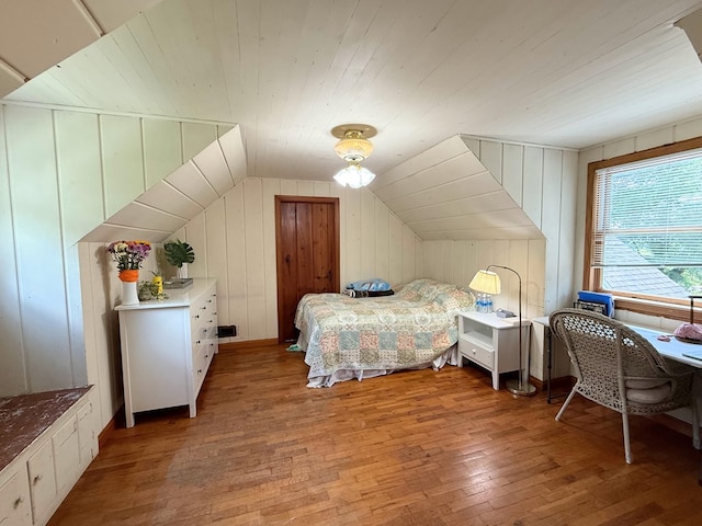 64234 Hwy 6, Green Castle, MO 63544 - bedroom featuring wood-type flooring and lofted ceiling