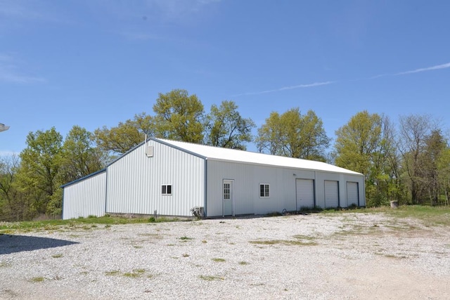 view of pole building