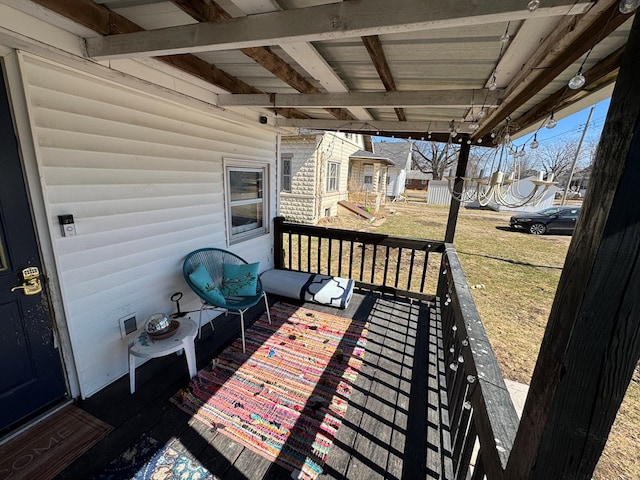 616 E Jefferson St, Kirksville, MO 63501 - deck with a lawn