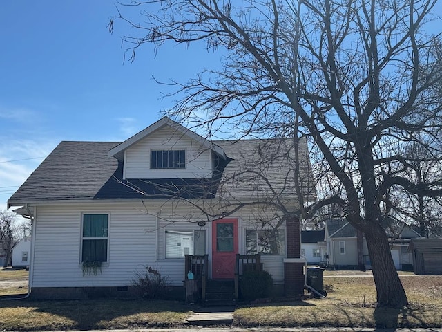 616 E Jefferson St, Kirksville, MO 63501 - view of front of house with crawl space and a shingled roof