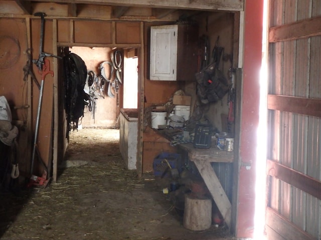 view of stable featuring electric panel