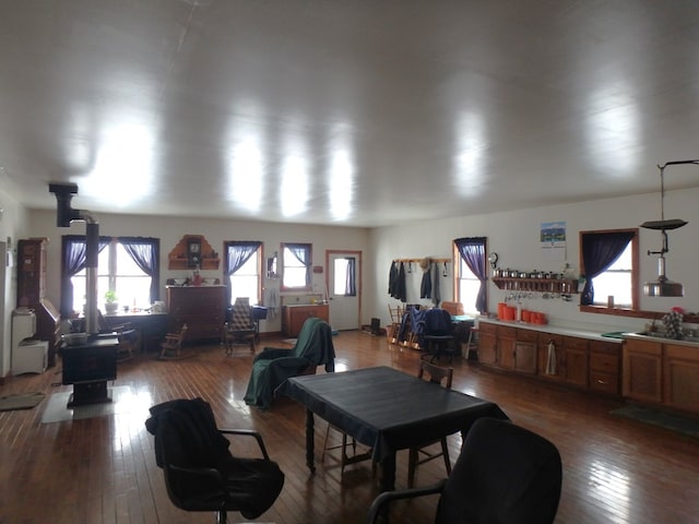 living room featuring hardwood / wood-style flooring