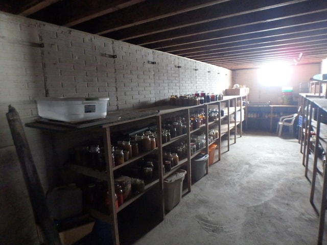 view of storage area