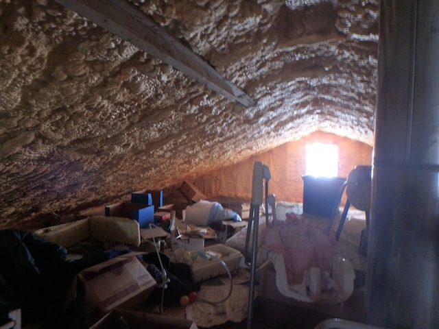 view of attic