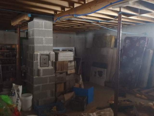 view of basement