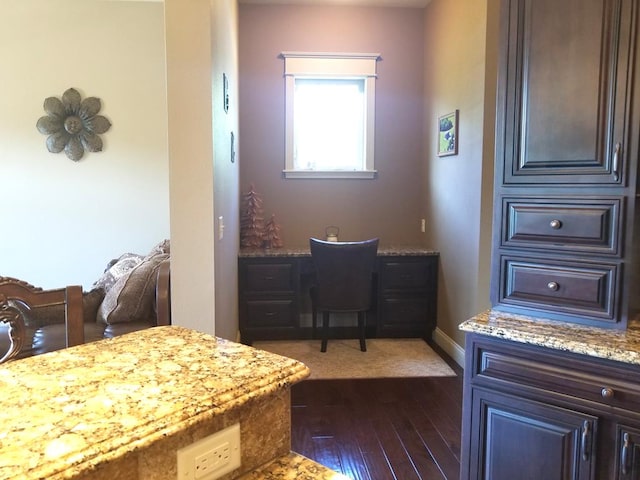 office featuring dark wood-type flooring