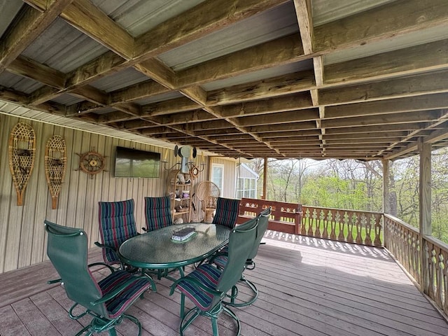 53895 E 3rd St, Milan, MO 63556 - deck with outdoor dining space