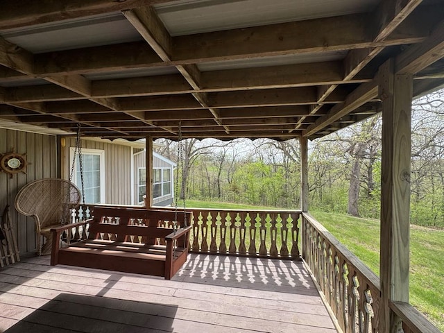 53895 E 3rd St, Milan, MO 63556 - view of wooden deck
