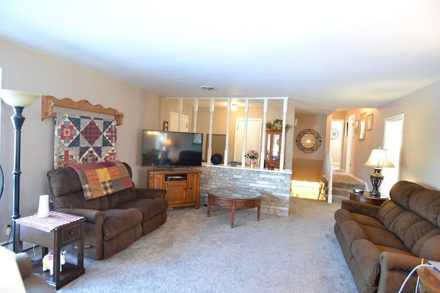 view of carpeted living room