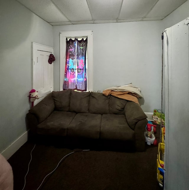 410 E Buchanan, Kirksville, MO 63501 - living room with a drop ceiling and baseboards