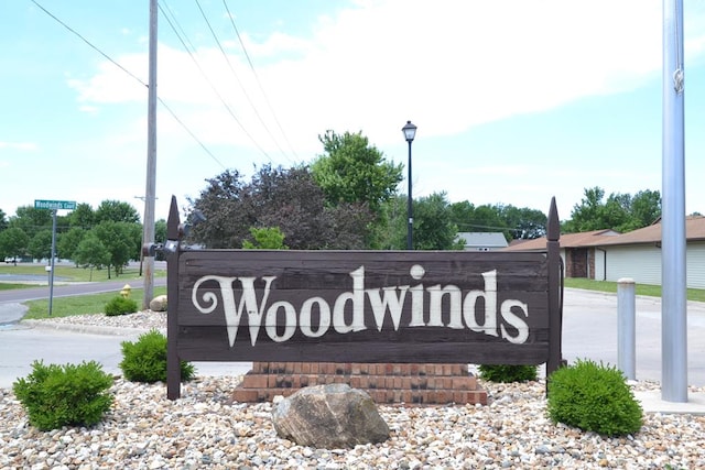 view of community sign