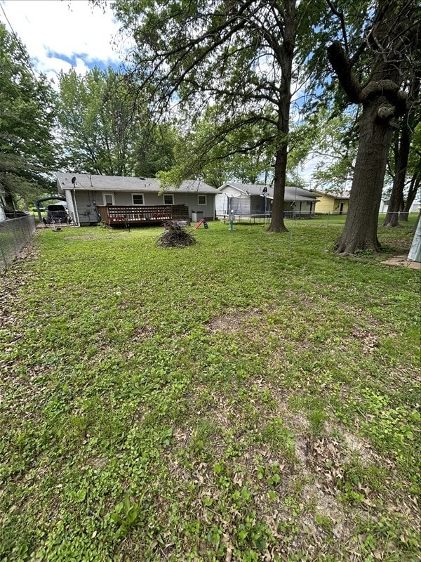 116 Adams St, Centralia, MO 65240 - view of yard with a wooden deck