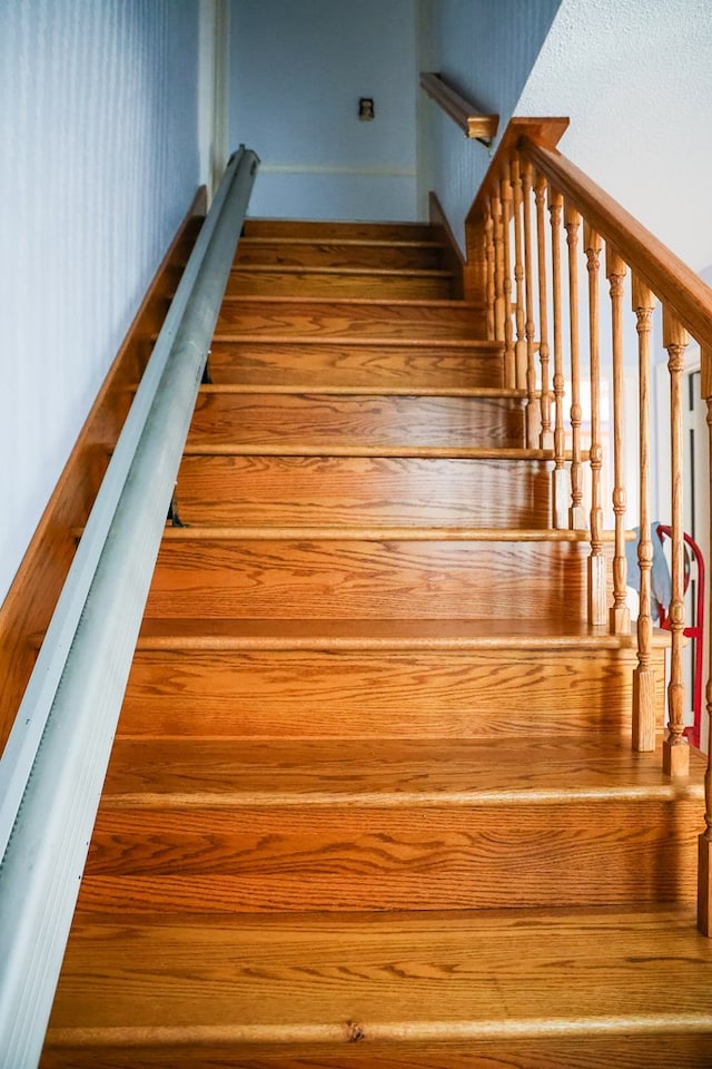 view of stairway