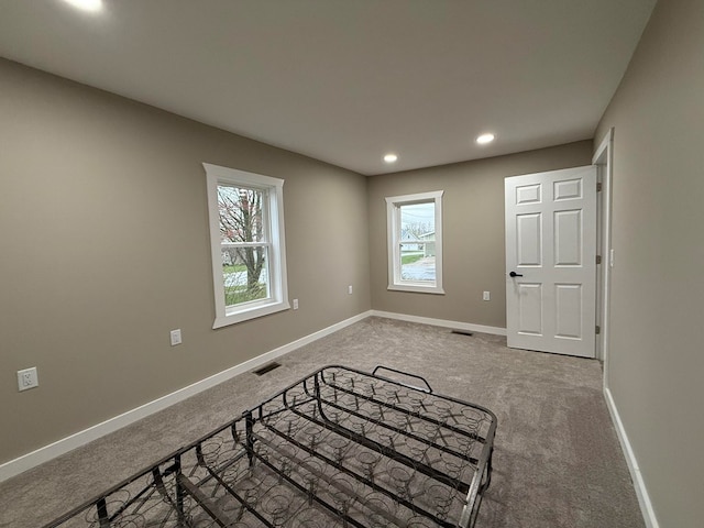 120 W Caldwell St, La Plata, MO 63549 - unfurnished bedroom featuring carpet, recessed lighting, and multiple windows
