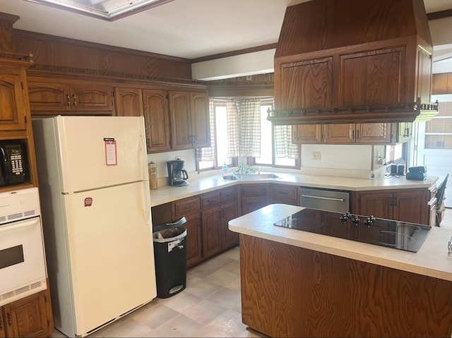 kitchen featuring black appliances and sink