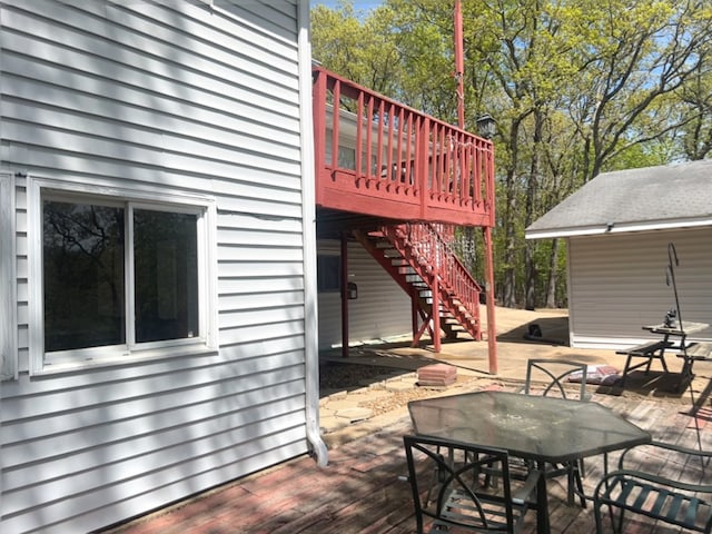 view of wooden terrace