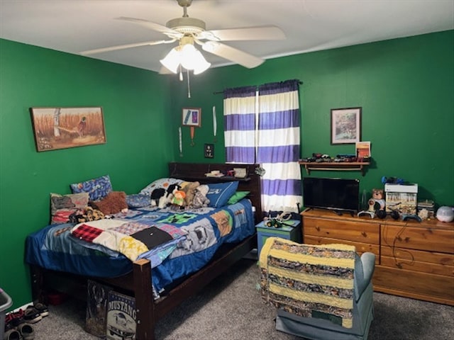 24240 State Highway T, Excello, MO 65247 - carpeted bedroom featuring ceiling fan