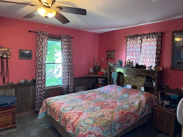 24240 State Highway T, Excello, MO 65247 - carpeted bedroom featuring ceiling fan