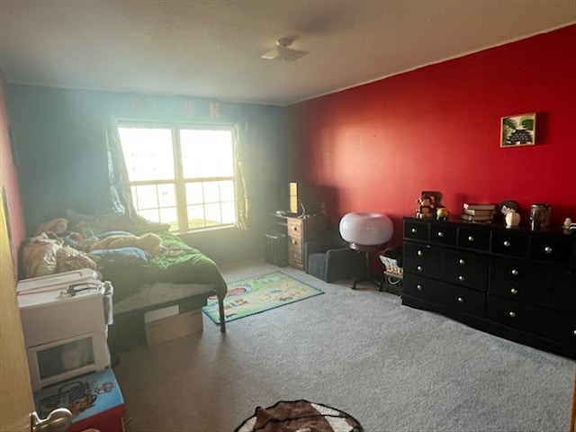 view of carpeted bedroom