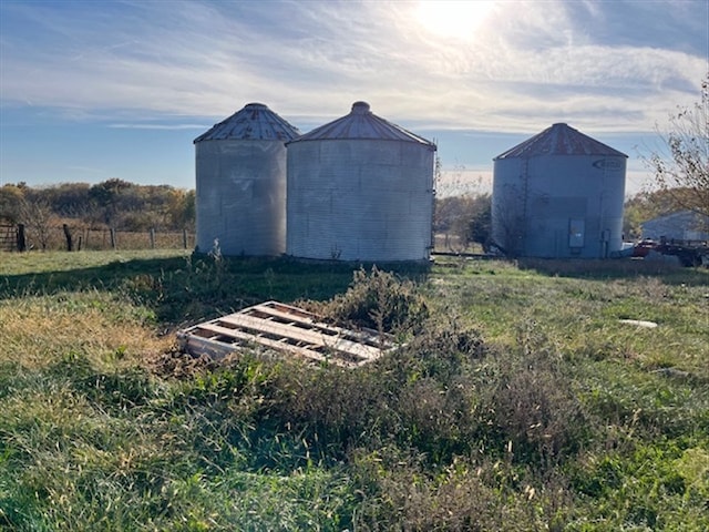 view of outdoor structure featuring a rural view