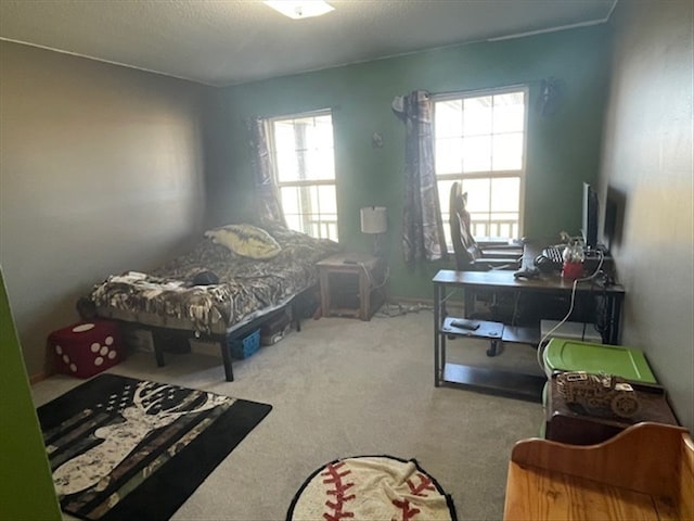 view of carpeted bedroom