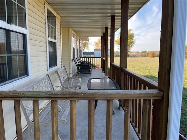 deck featuring a porch