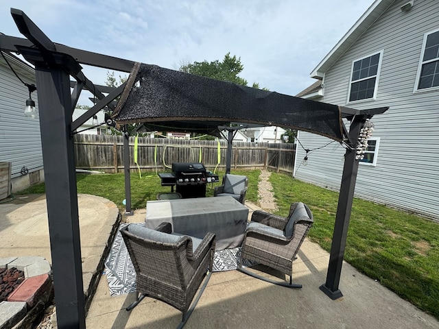 1203 E Randolph St, Kirksville, MO 63501 - fenced backyard featuring grilling area and a patio area