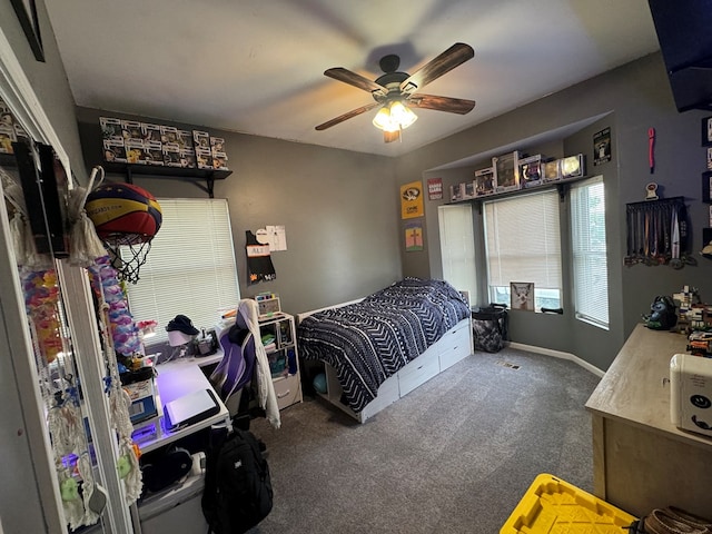 1203 E Randolph St, Kirksville, MO 63501 - bedroom with carpet and a ceiling fan