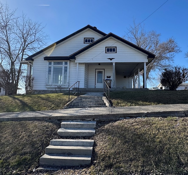 bungalow featuring covered porch