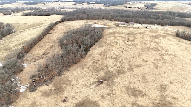 bird's eye view with a rural view