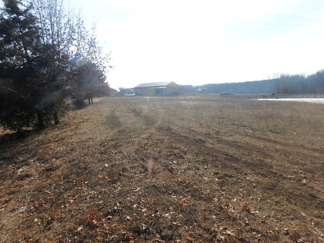 view of yard with a rural view