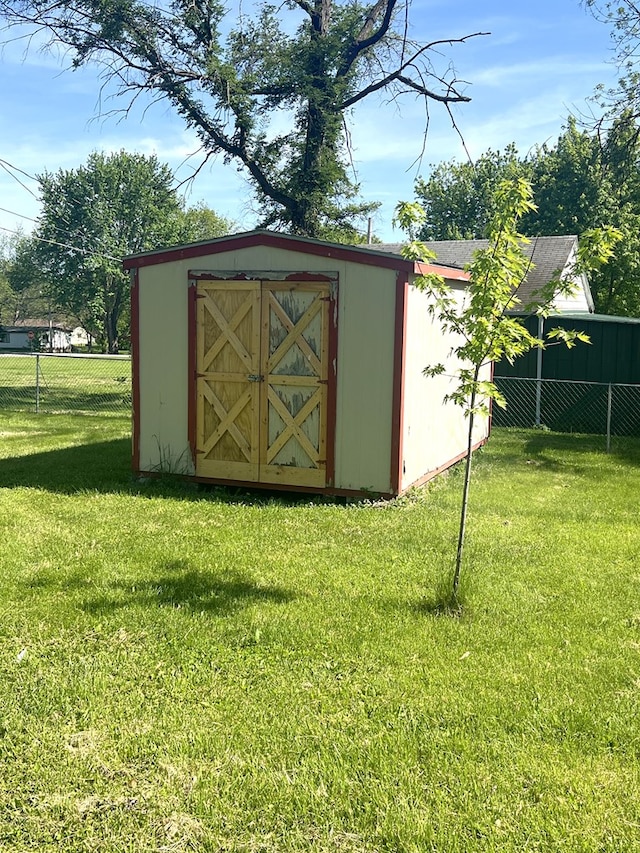 view of shed