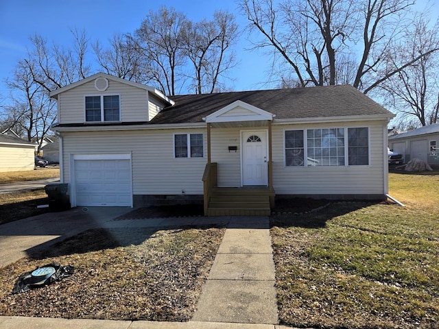 view of front of house with an attached garage and concrete driveway