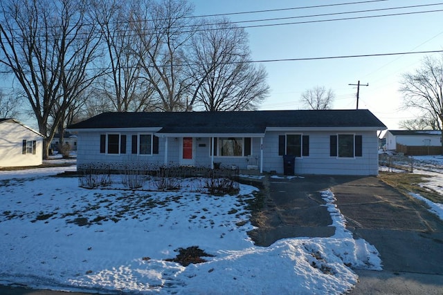 view of ranch-style home